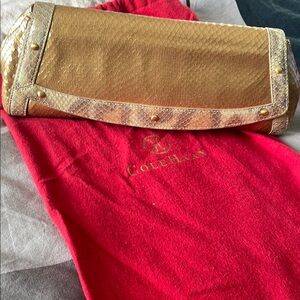 Cole Haan Gold Clutch Bag